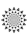 Kleurplaat mandala