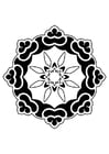 Kleurplaat mandala