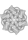 Kleurplaat Mandala