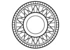 Kleurplaat mandala1