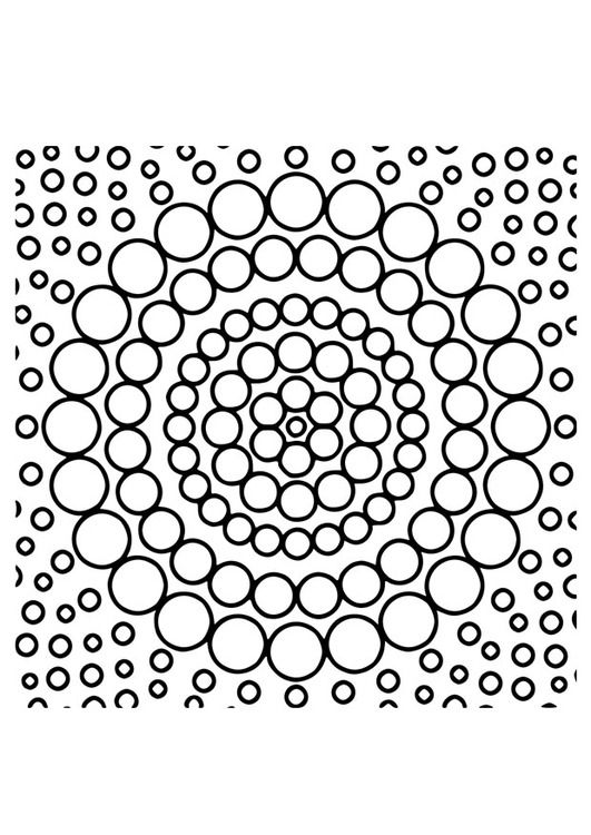 Kleurplaat mandala19