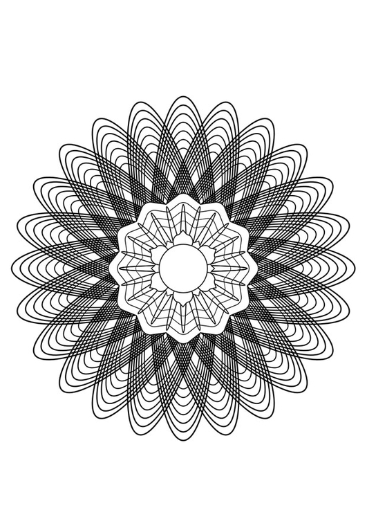 Kleurplaat mandala28