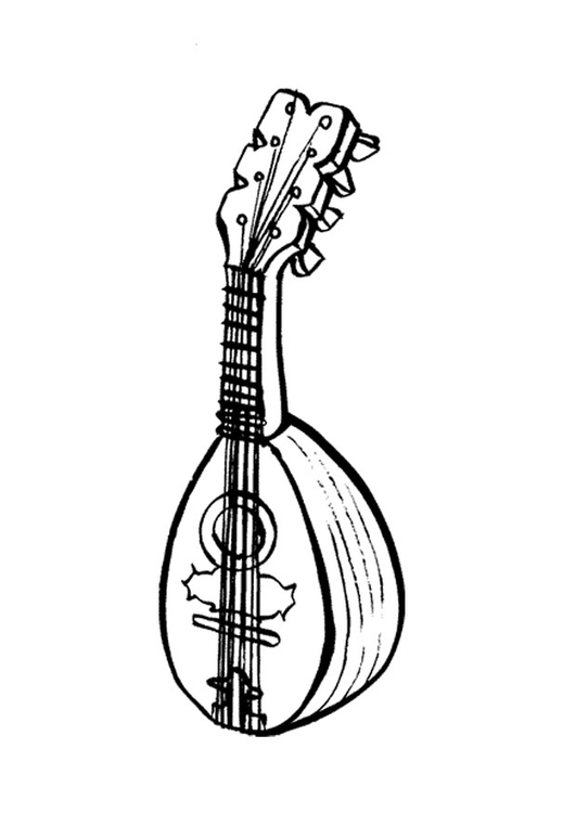Kleurplaat mandoline
