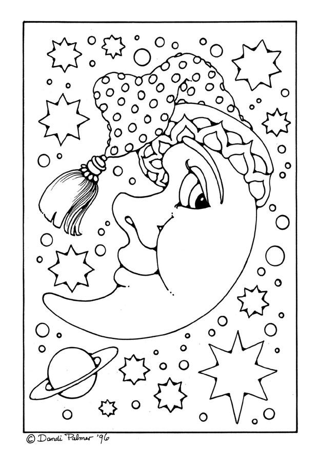 m for moon coloring pages - photo #19