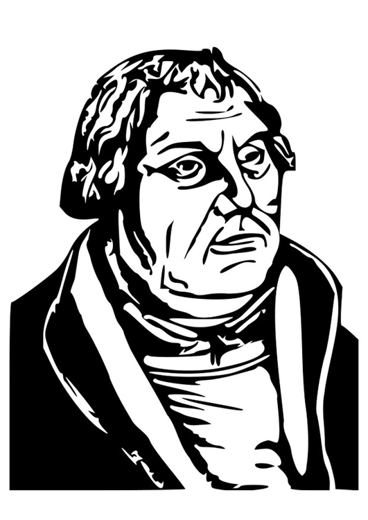 Kleurplaat Martin Luther