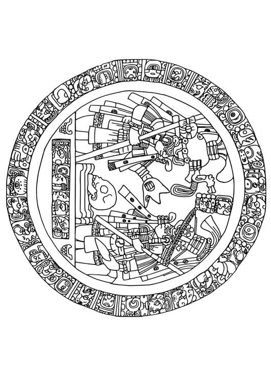 Maya afbeelding in cirkel