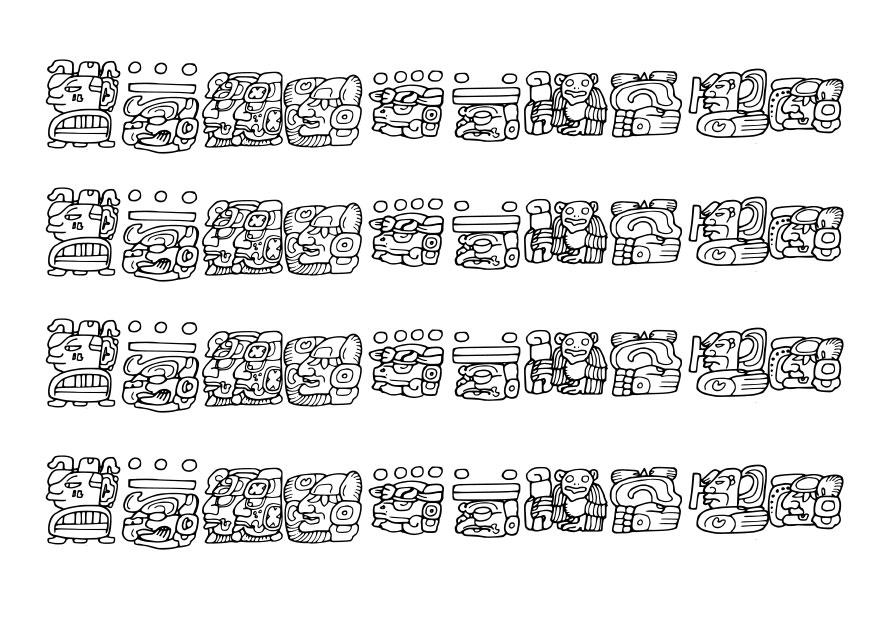Kleurplaat Maya afbeeldingen