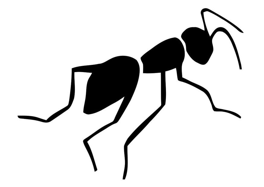 free ant clipart black and white - photo #49