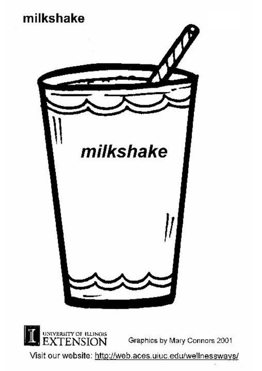 Kleurplaat milkshake