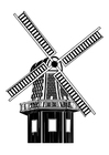 Kleurplaat molen