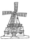 Kleurplaat molen