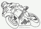 Kleurplaat moto