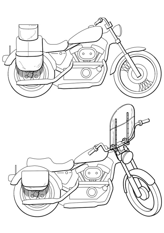 Kleurplaat motorfietsen