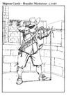 kleurplaat musketier 1645