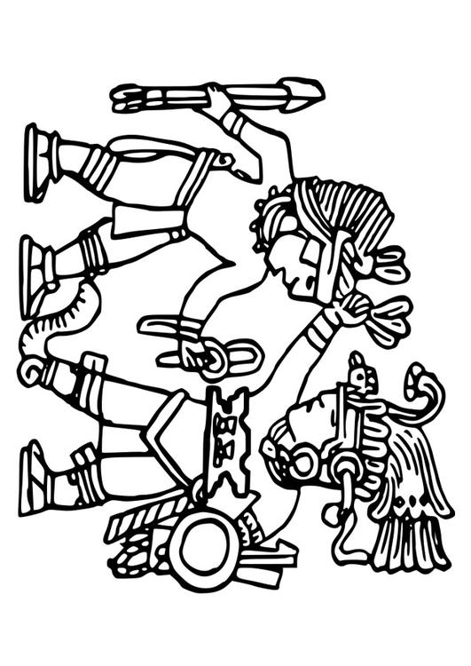 muurkunst Azteken