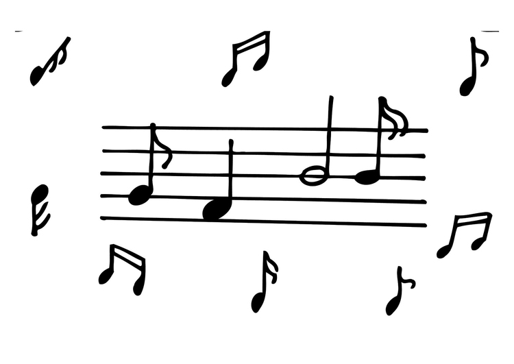 Kleurplaat muziek