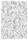 Kleurplaat muziek