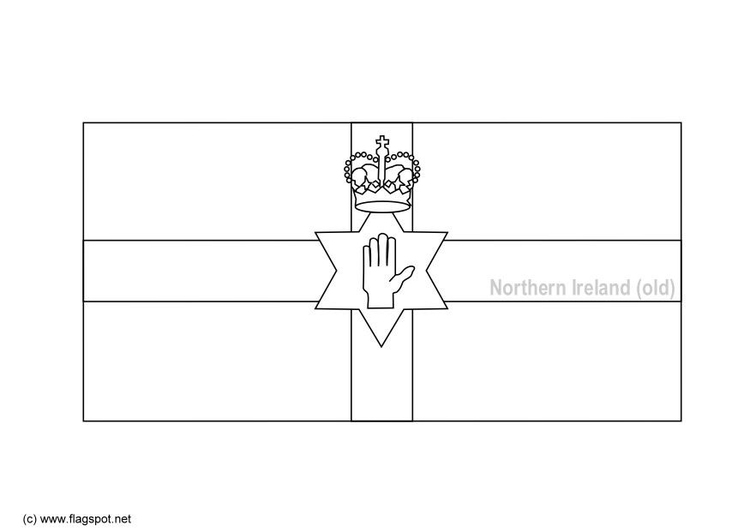 Kleurplaat Noord Ierland -oud-