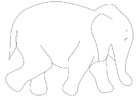 Kleurplaat olifant