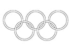 Kleurplaat olympische ringen