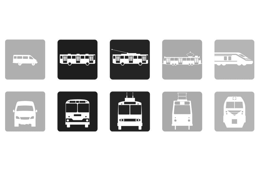 Kleurplaat openbaar vervoer