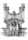 Kleurplaat orgel