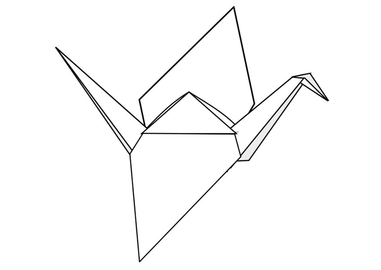 Kleurplaat origami