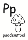 kleurplaat p