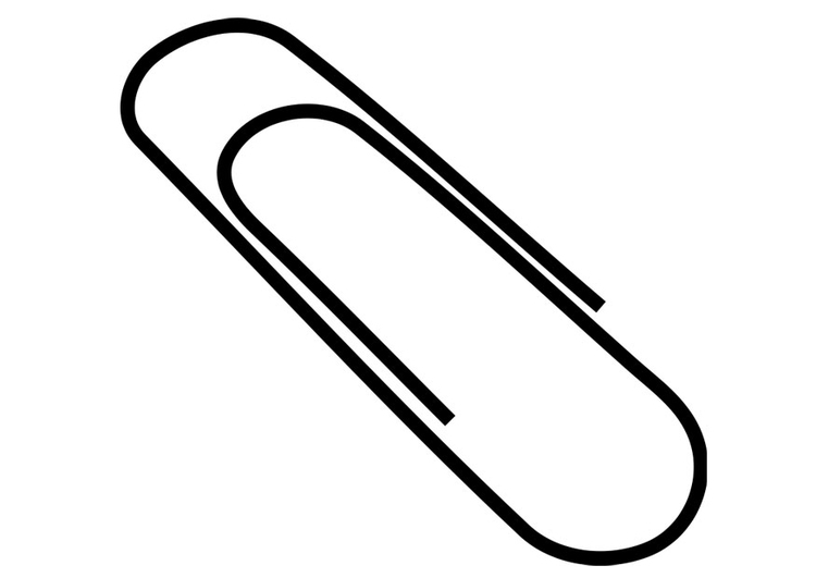 Kleurplaat paperclip