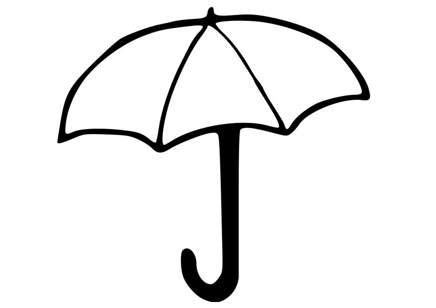 Kleurplaat paraplu