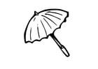 Kleurplaat paraplu