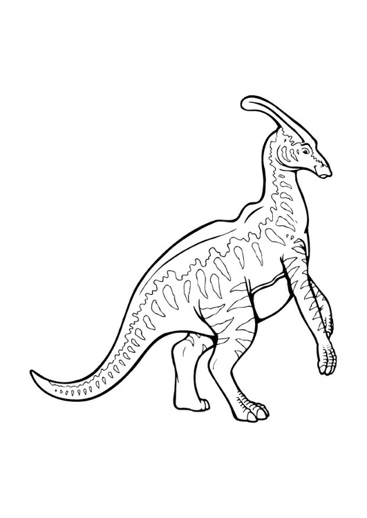 Kleurplaat parasaurolophus