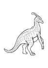 Kleurplaat parasaurolophus