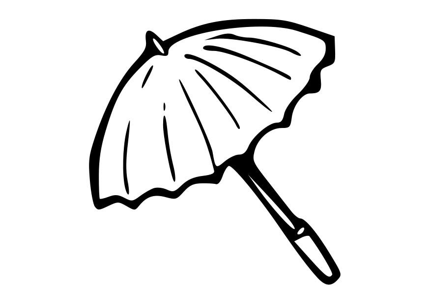 Kleurplaat parasol