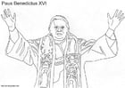 Kleurplaten Paus Benedictus XVI