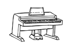 Kleurplaat piano