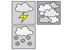 Kleurplaten pictogrammen weer 2