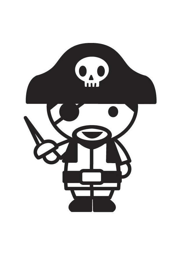 Kleurplaat piraat