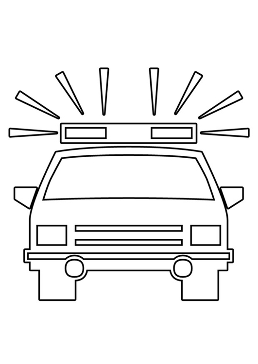 Kleurplaat politieauto