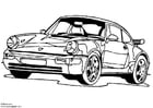 Kleurplaat Porsche 911 Turbo