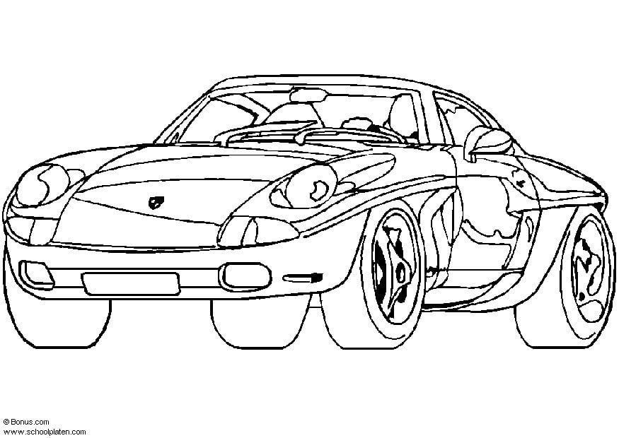 Kleurplaat Porsche Showcar