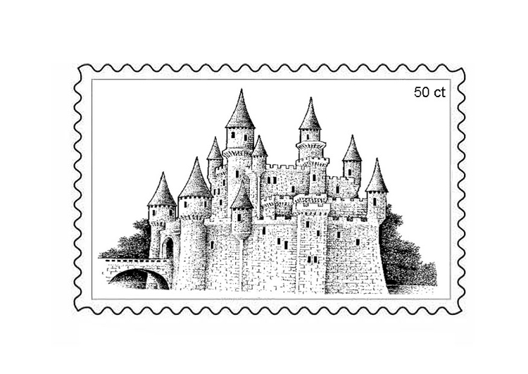 Kleurplaat postzegel 3