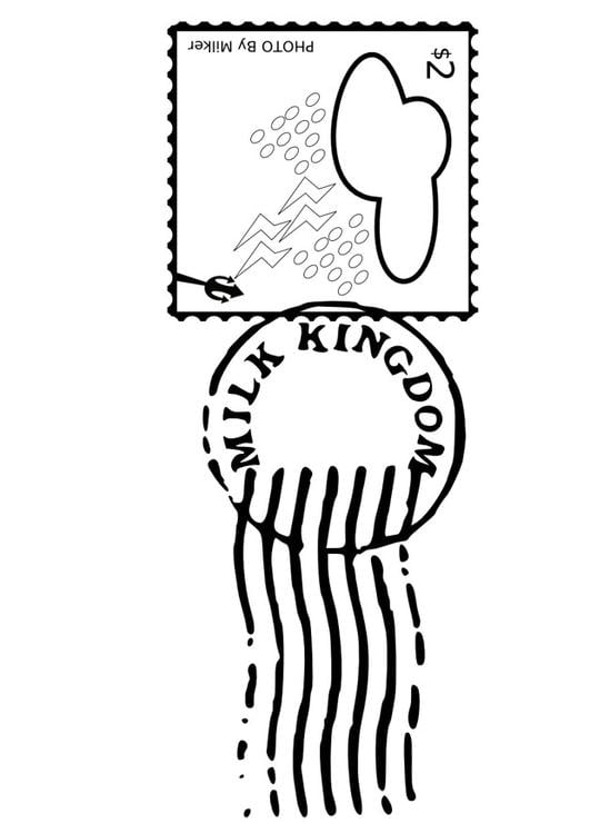 postzegel en stempel