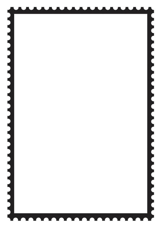 Kleurplaat postzegel rechthoek