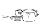 Kleurplaten potten en pan