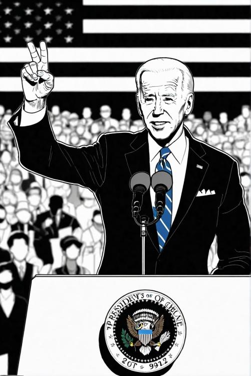 President Biden op een meeting