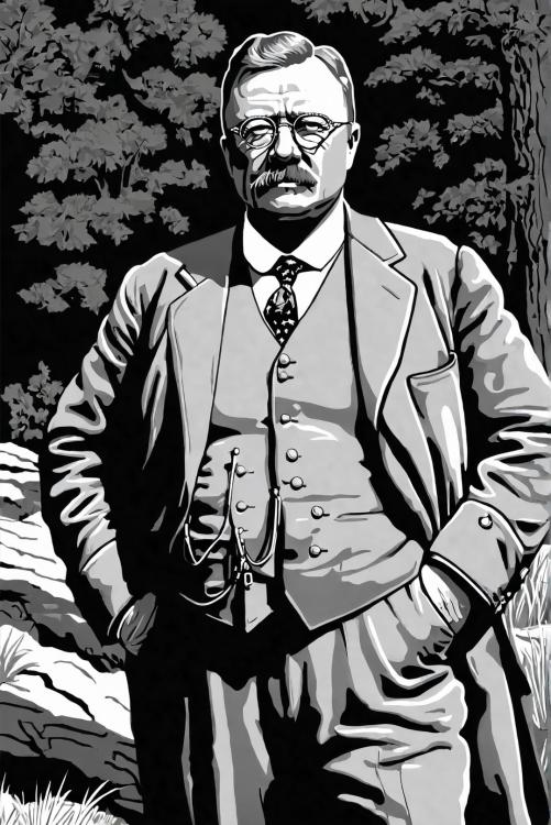 President Theodore Roosevelt in de natuur