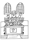 kleurplaat priester