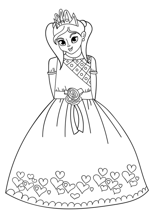Kleurplaat prinses