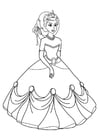 Kleurplaten prinses met kleed